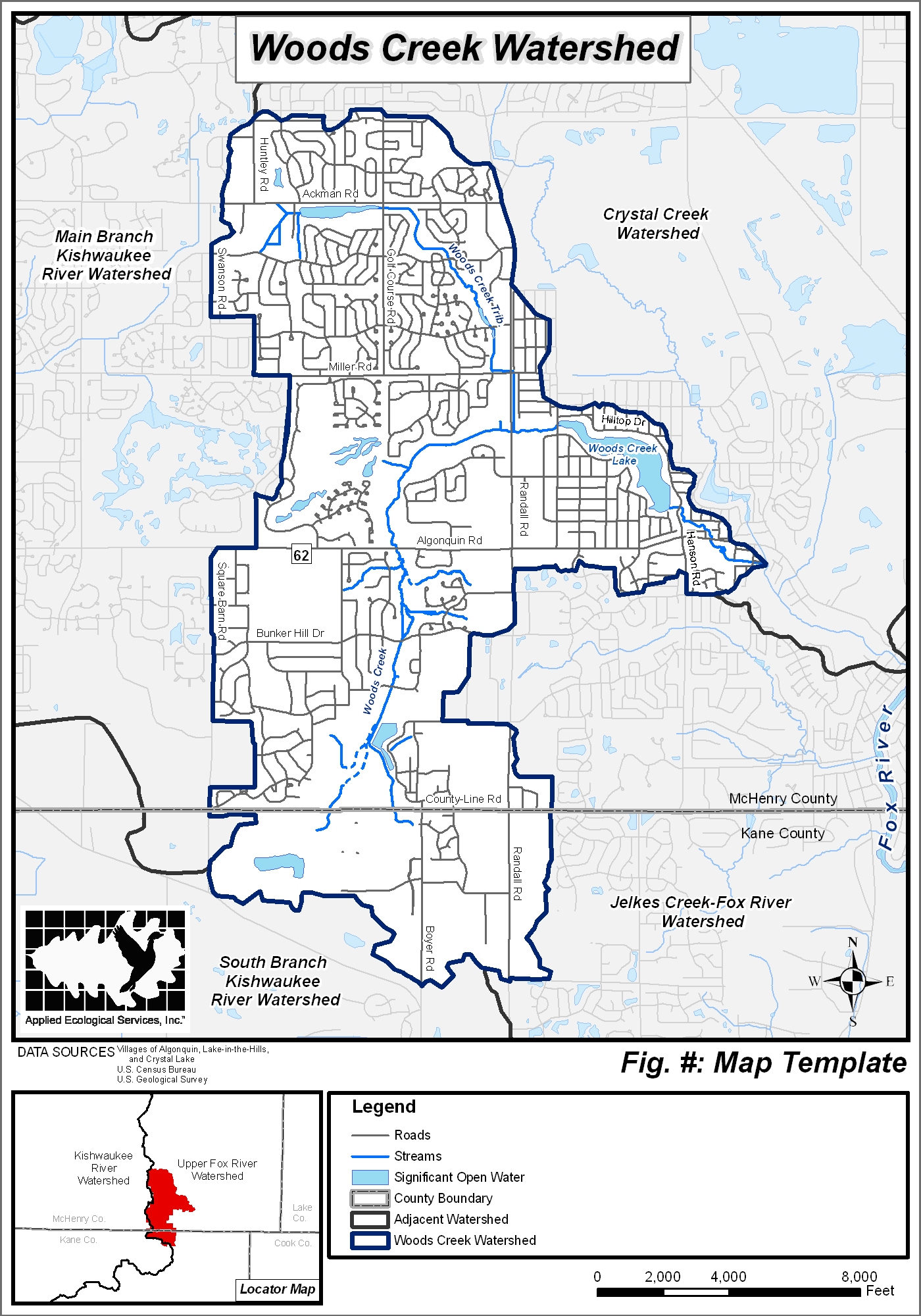 Woods Creek Boundary Map