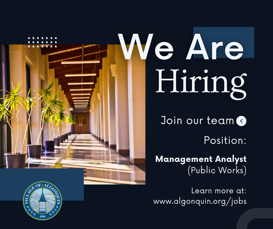 Now Hiring: Management Analyst (Public Works)