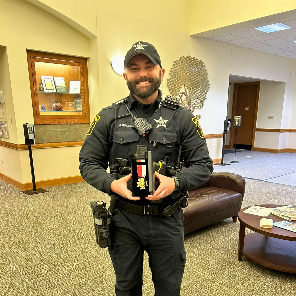 Life Saving Award Presented to Officer James Brock Moore